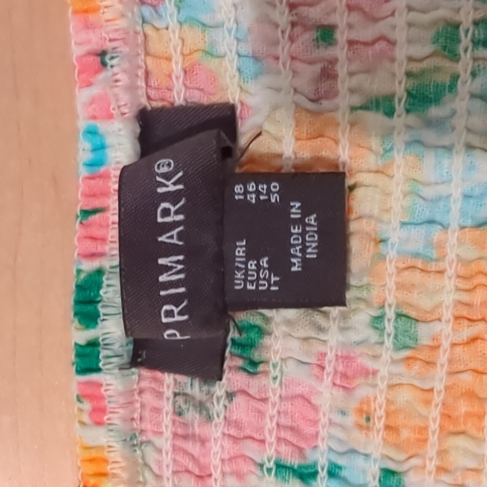 Primark puffy sleeve floral blouse US size 14 - Picture 3 of 4